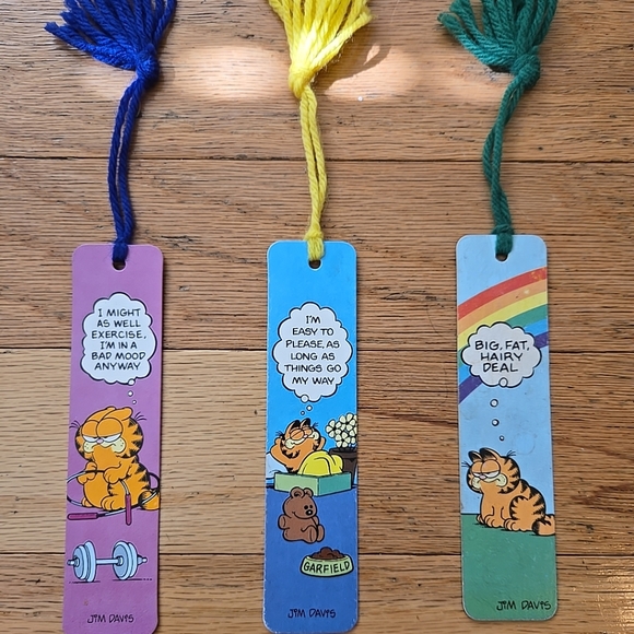 Garfield Other - Vintage Lot odmf 3 1978 Garfield Bookmarks